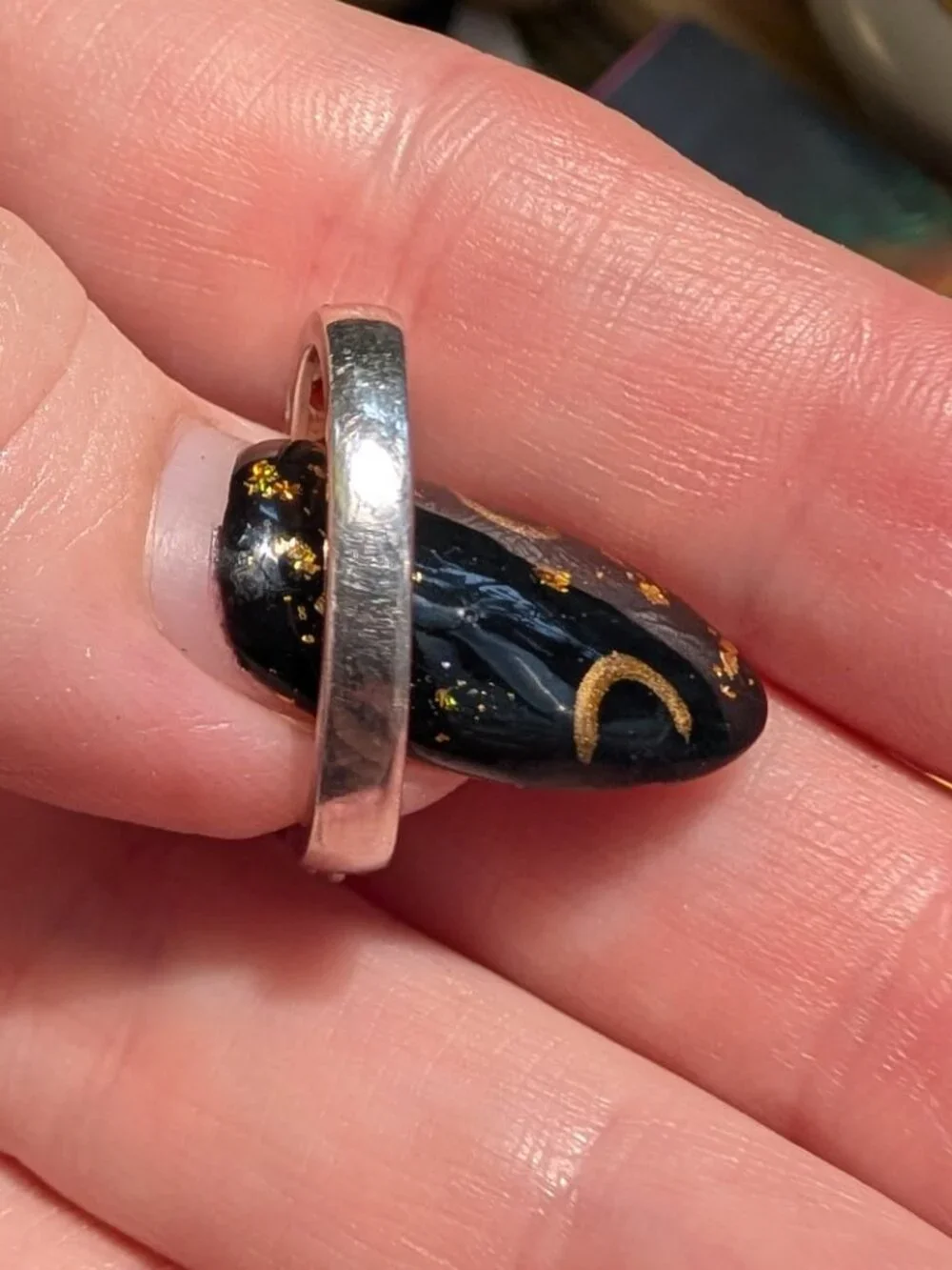 Vintage Garnet & Sterling Silver Eternity Ring, Size 6